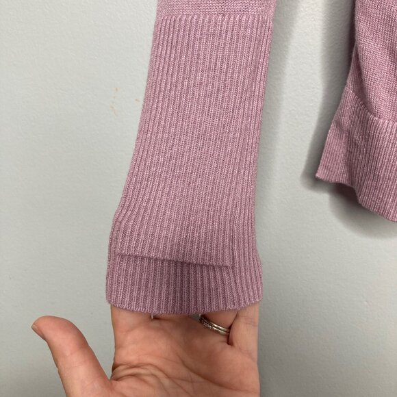 Lululemon Sweater Womens 6 Purple Cashmere Blend Open Back Still At Ease Yoga - Picture 3 of 9